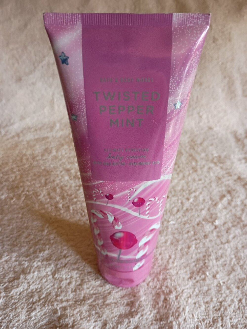 BATH & BODY WORKS Twisted Peppermint Body Cream FS 8 oz